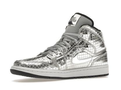 Jordan 1 Mid SE Disco Metallic Silver (Women's)
