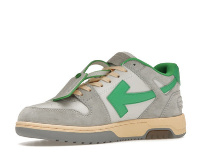 OFF-WHITE Out Of Office OOO Low Tops Light Grey Green