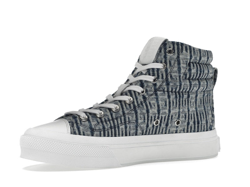 Givenchy City High Top In 4G Denim Blue White