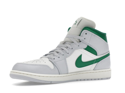 Jordan 1 Mid White Pure Platinum Pine Green