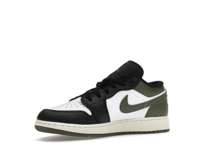 Jordan 1 Low Black Toe Medium Olive (GS)