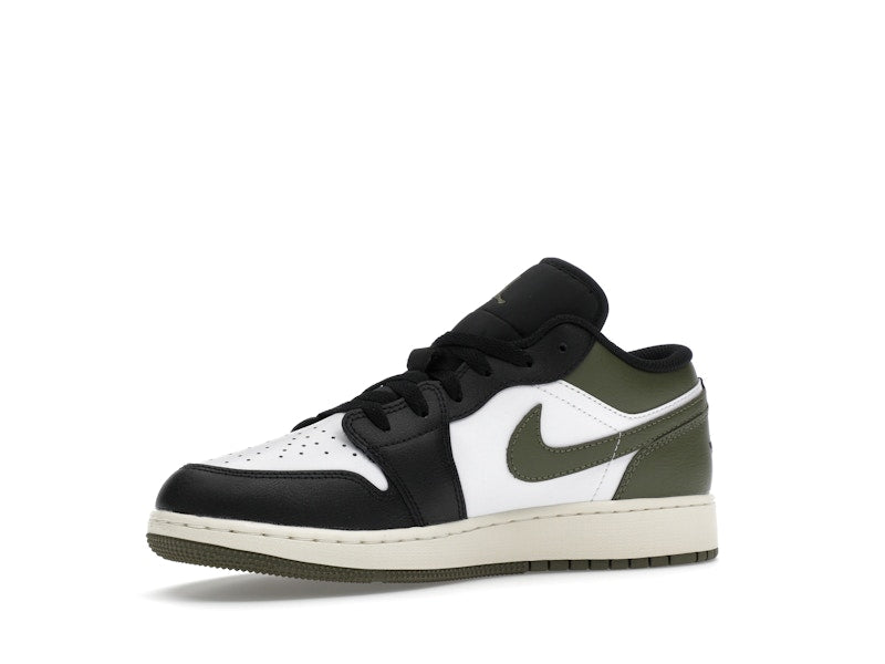 Jordan 1 Low Black Toe Medium Olive (GS)