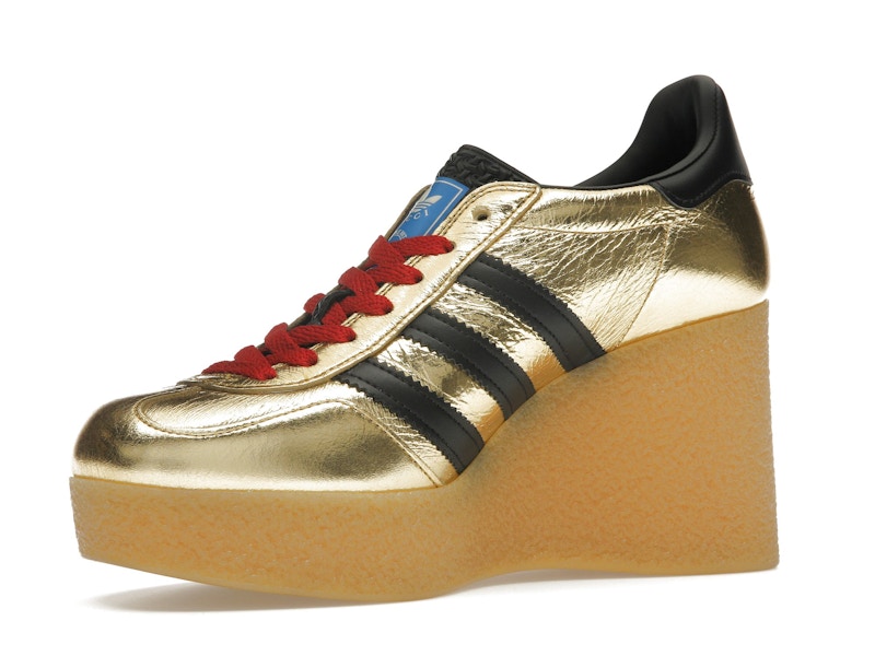adidas x Gucci Gazelle Wedge Gold Metallic Black (Women's)