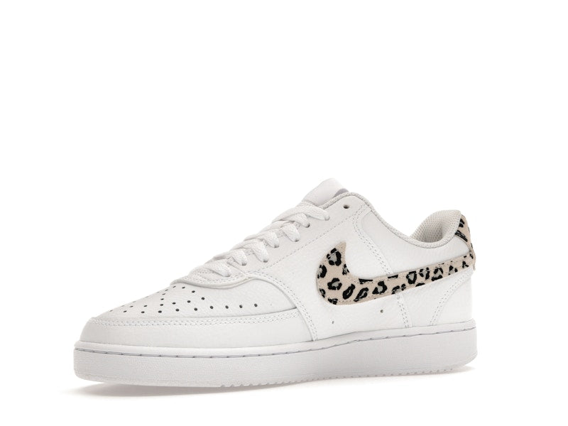 Nike Court Vision Low Leopard Swoosh White (Women's)