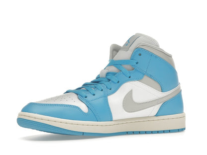 Jordan 1 Mid Dark Powder Blue White Sail Neutral Grey (Women's)