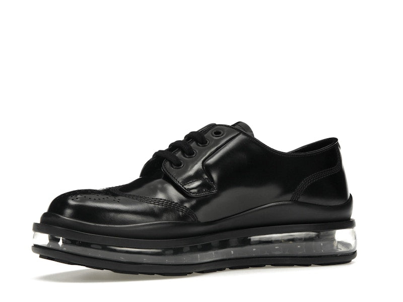 Prada Lace-Up Derby Black Brushed Leather