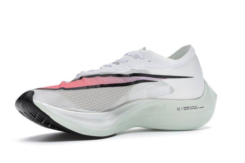 Nike ZoomX Vaporfly Next% White Hyper Jade Flash Crimson