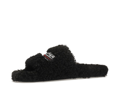 Balenciaga Furry Slide Black