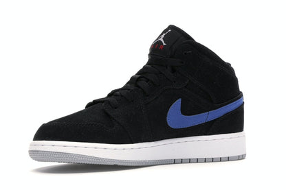 Jordan 1 Mid Multi-Color Swoosh Black (GS)