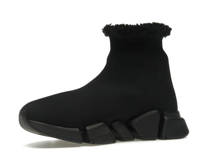 Balenciaga Speed 2.0 Recycled Fake Fur Black (Women's)