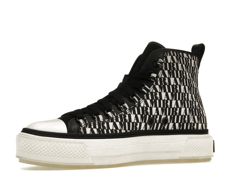 AMIRI Court Hi All Over Logo Black White