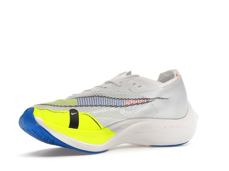 Nike ZoomX Vaporfly Next% 2 White Volt Racer Blue