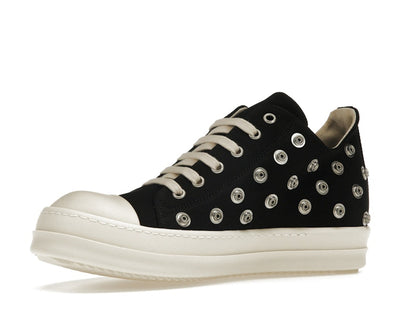 Rick Owens DRKSHDW Low Sneaks Eyelet Black Milk