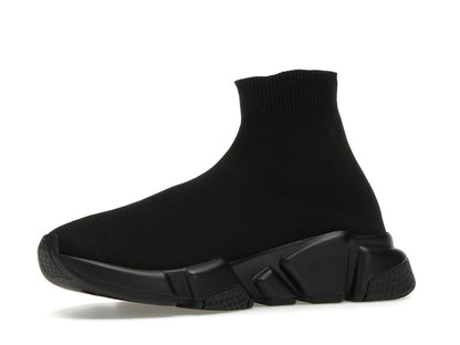 Balenciaga Speed Graffiti Trainers Black White Logo (Women's)
