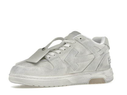 OFF-WHITE Out Of Office OOO Low Tops White Distressed