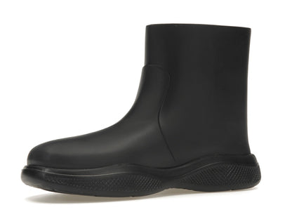 Prada Pull-On Rain Booties Black Rubber