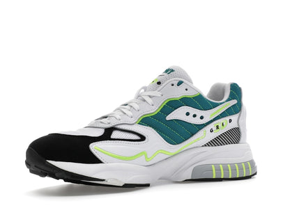 Saucony 3D Grid Hurricane White Green Lime