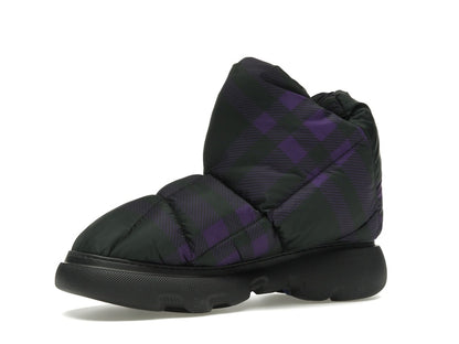 Burberry Check Pillow Boot Black Purple (Women's)