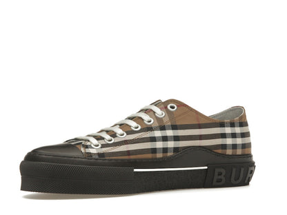 Burberry Vintage Check Lace-Up Sneaker Beige Brown