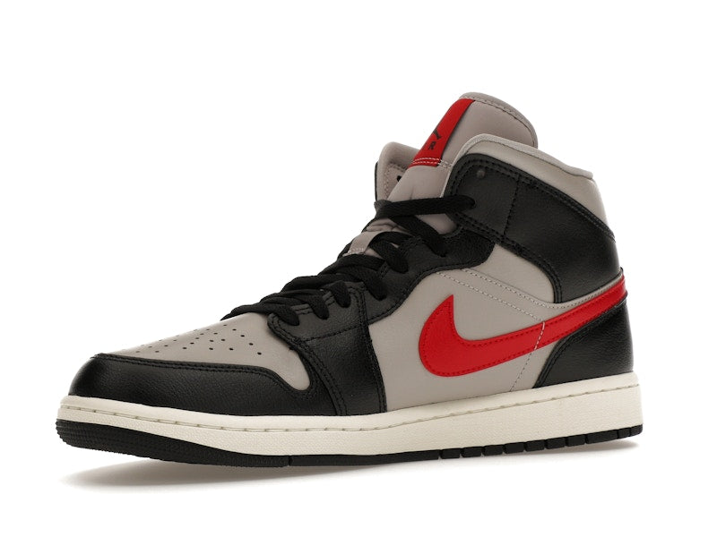 Jordan 1 Mid Black College Grey Gym Red (Women's)
