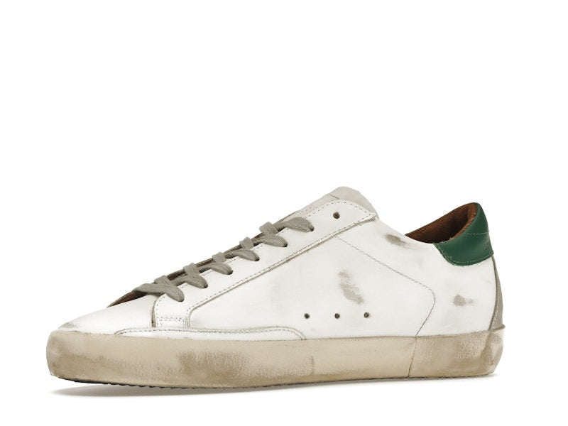 Golden Goose Super-Star White Green Grey Suede Patch