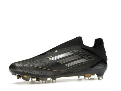 adidas F50 Elite Laceless FG Core Black Iron Metallic Gold Metallic
