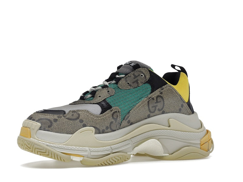 Gucci x Balenciaga The Hacker Project Triple S Beige Green Yellow