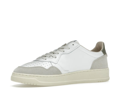 Autry Medalist Leather Low White Covert Green Beige