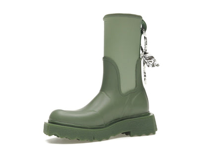OFF-WHITE Zip-tie Rain Boots Green (Women's)