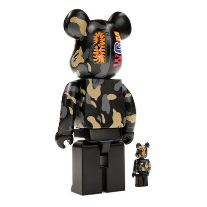Bearbrick x BAPE Madison Avenue Exclusive Shark Camo 100% & 400% Set