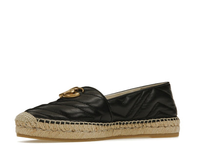 Gucci Double G Espadrille Black Leather