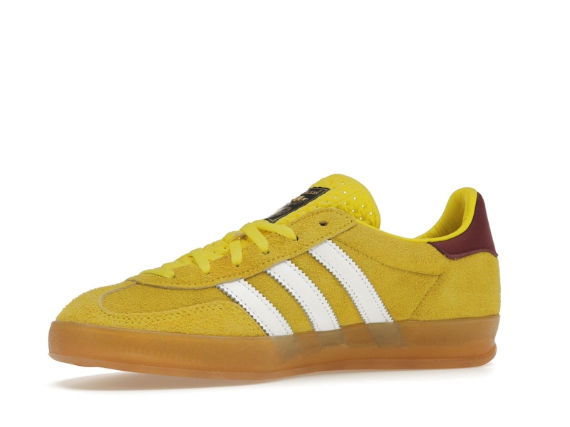 adidas Gazelle Indoor Bright Yellow Collegiate Burgundy (Women's)