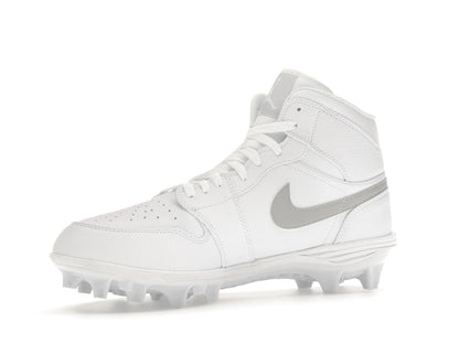 Jordan 1 Mid TD Cleat White Grey Fog