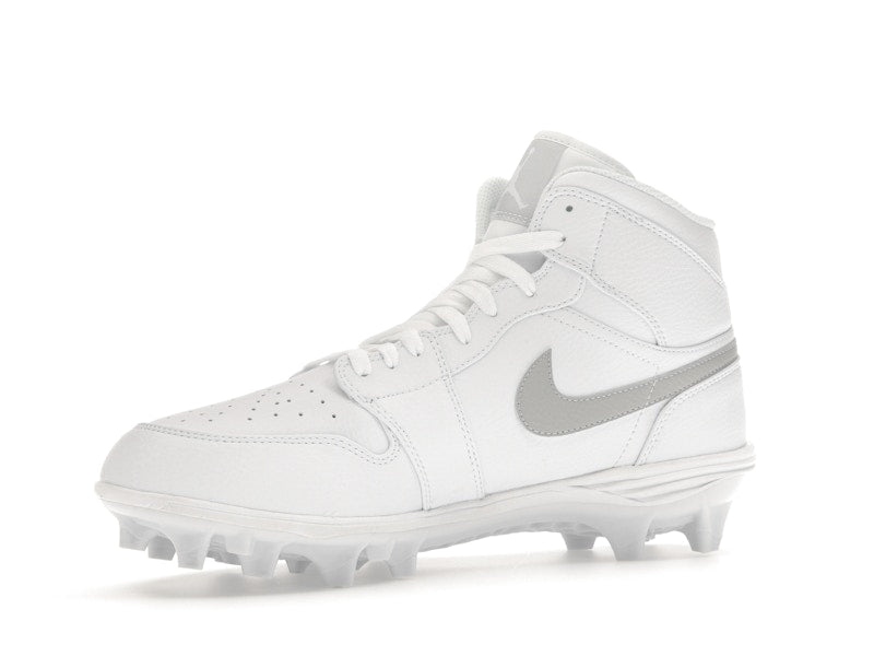 Jordan 1 Mid TD Cleat White Grey Fog