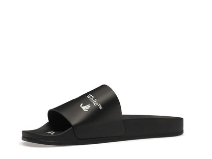OFF-WHITE Drowning Man Logo Slides Black White FW21