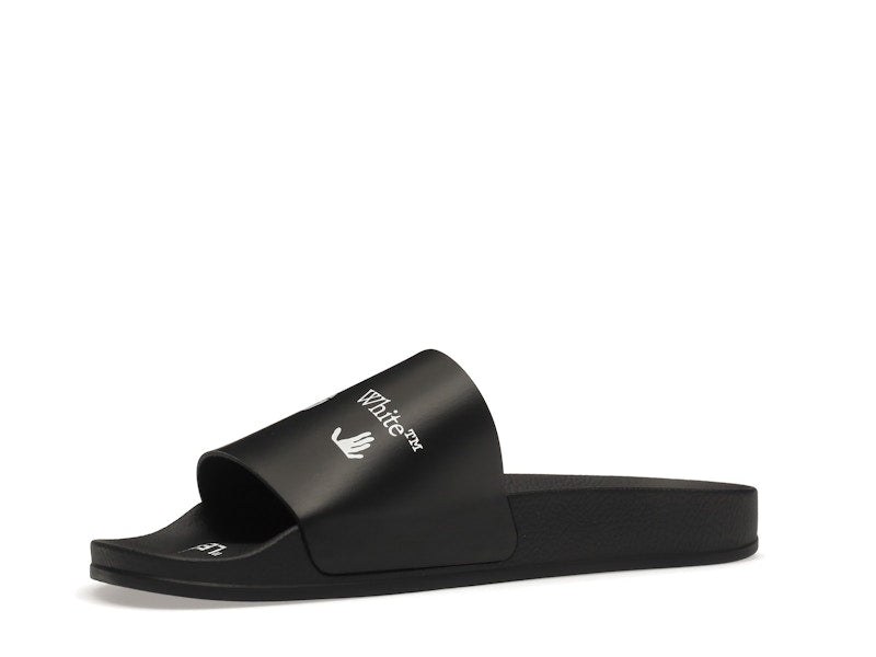 OFF-WHITE Drowning Man Logo Slides Black White FW21