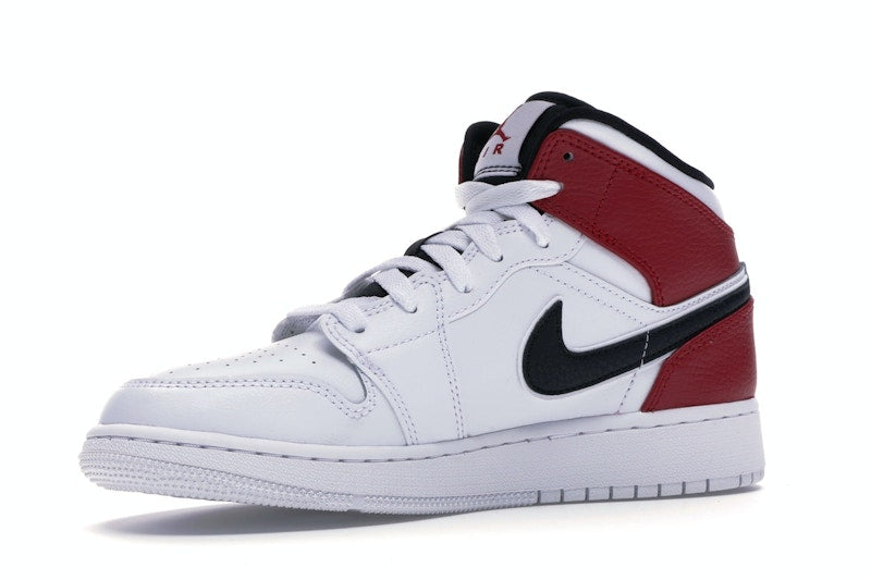 Jordan 1 Mid White Black Gym Red (GS)
