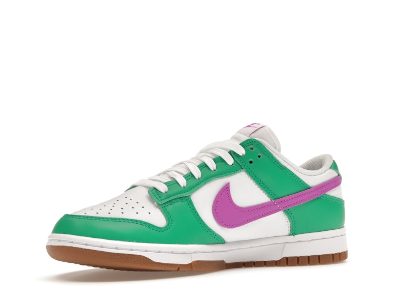 Nike Dunk Low White Stadium Green Fuchsia (Women's)