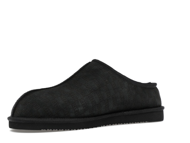 Kith Kithmas Monogram Shearling Slippers Black