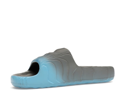 adidas Adilette 22 Slides Grey Semi Blue Burst Mel Core Black
