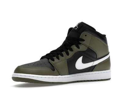 Jordan 1 Mid Black White Olive