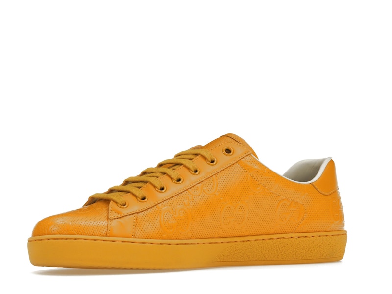 Gucci Ace GG Embossed Yellow