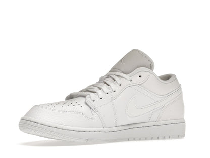 Jordan 1 Low Triple White Tumbled Leather