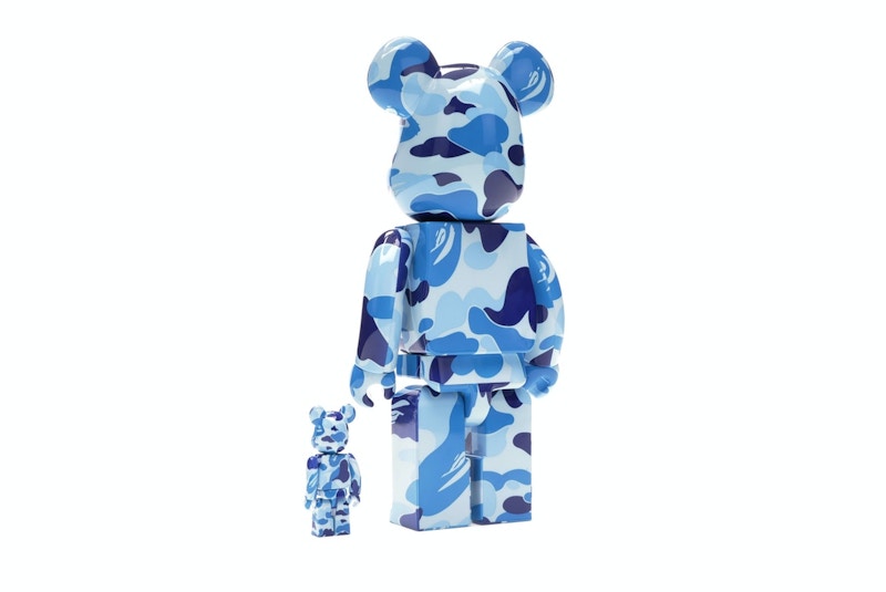 Bearbrick A Bathing Ape ABC Camo 100% & 400% Set Blue