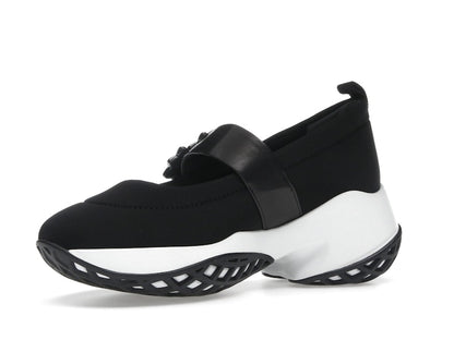 Roger Vivier Viv' Run Babies Black White Crystal Buckle (Women's)