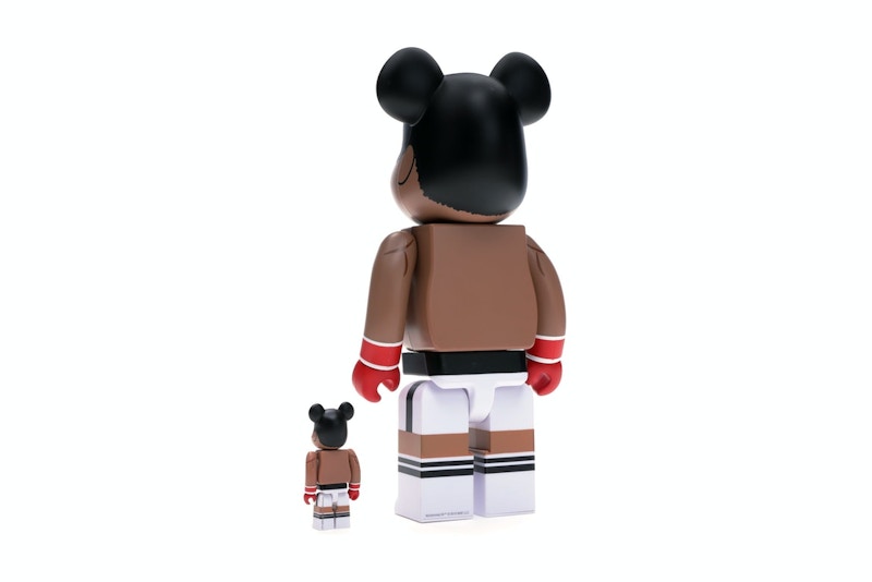 Bearbrick Muhammad Ali 100% & 400% Set Brown