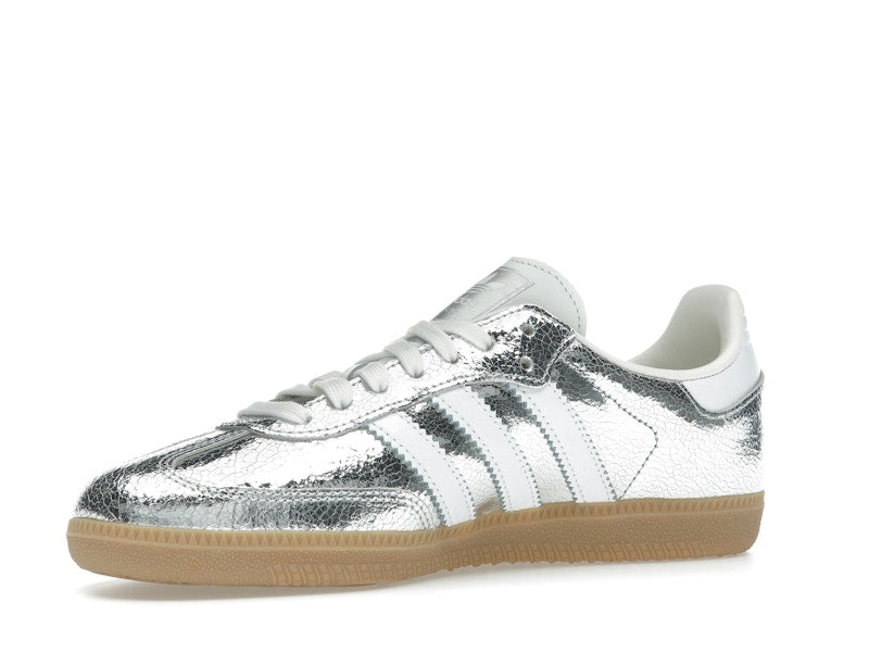adidas Samba OG Silver Metallic Cracked Leather (Women's)