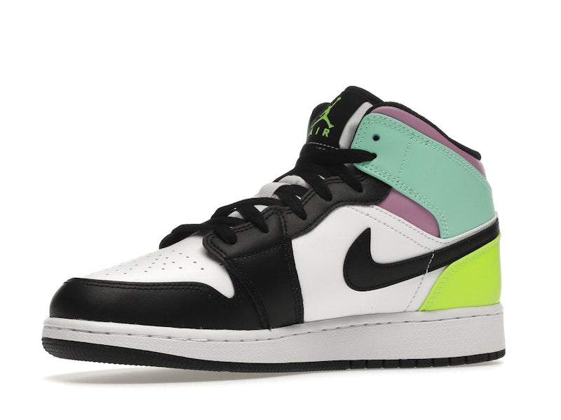 Jordan 1 Mid Pastel Black Toe (GS)