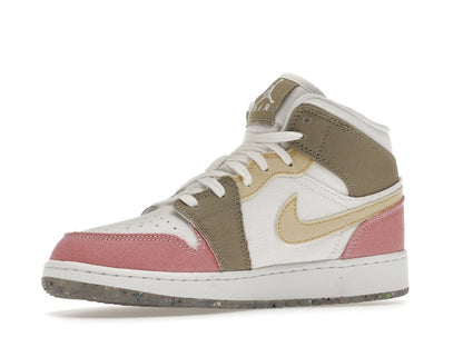 Jordan 1 Mid SE Pastel Vivid Green Grind (GS)