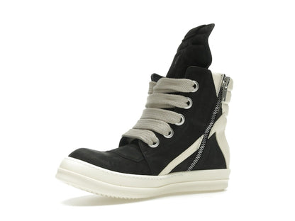 Rick Owens Geobasket Jumbo Lace High Black Milk